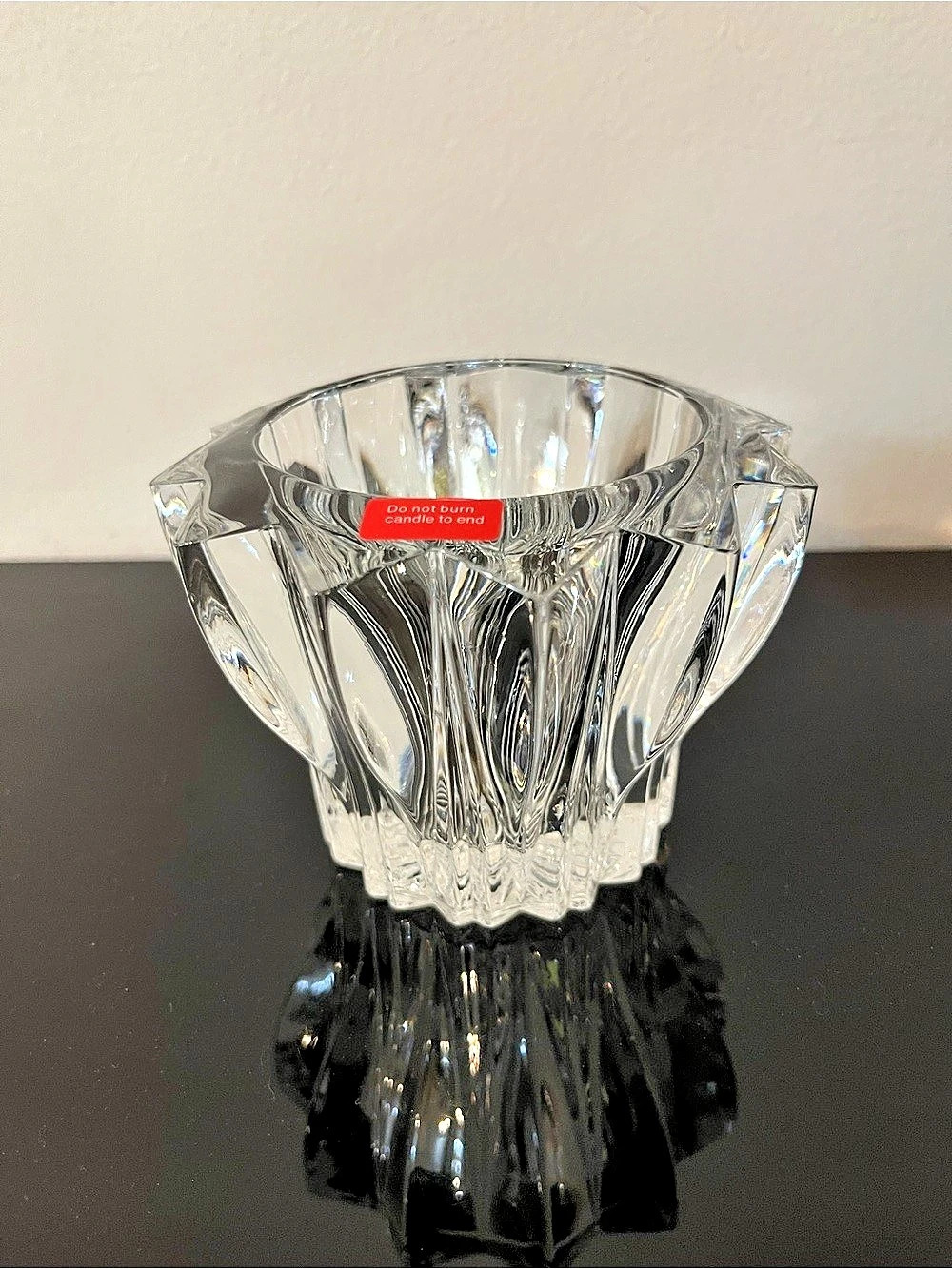 Mikasa Sigma 3.5" Clear Crystal Glass Votive Candle Holder Made in Japan